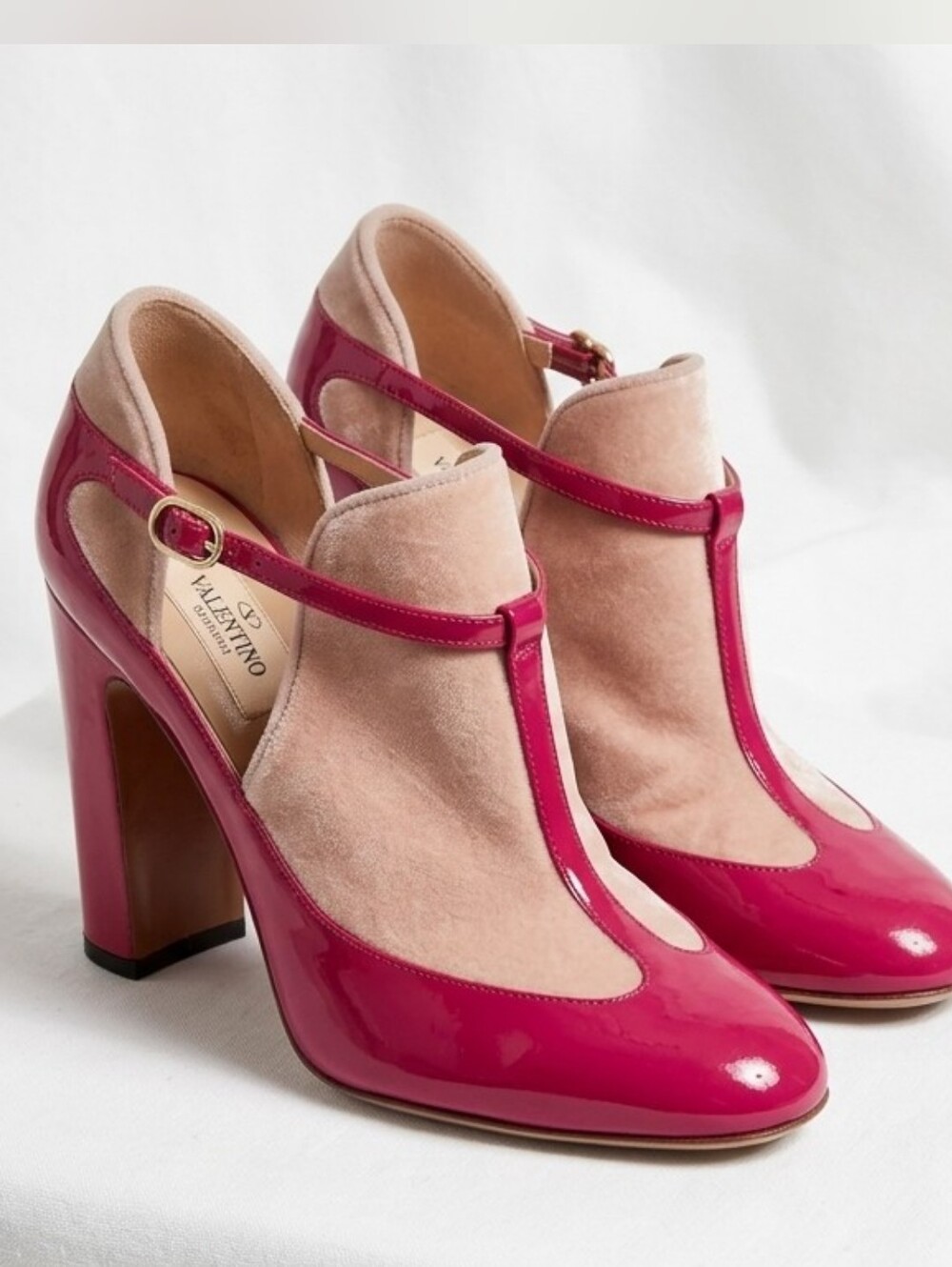 Valentino Garavani patent velvet pump size 38 Mary Jane Womens Shoes Special